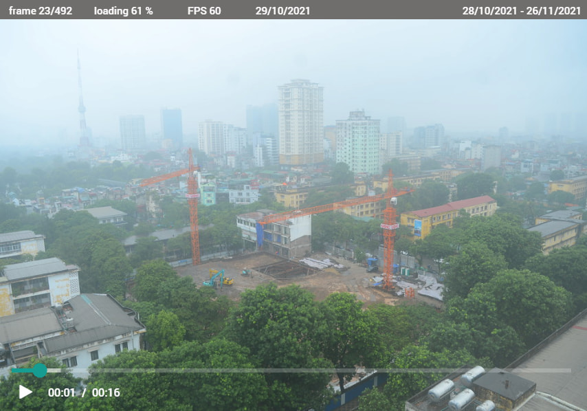 Construction site time lapse đặt máy Time lapse cho công trường xây dựng